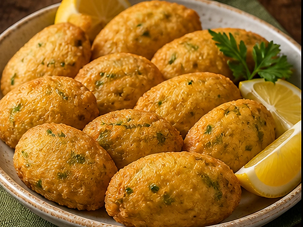 Bolinho de Bacalhau servido no Restaurante Dona Rê