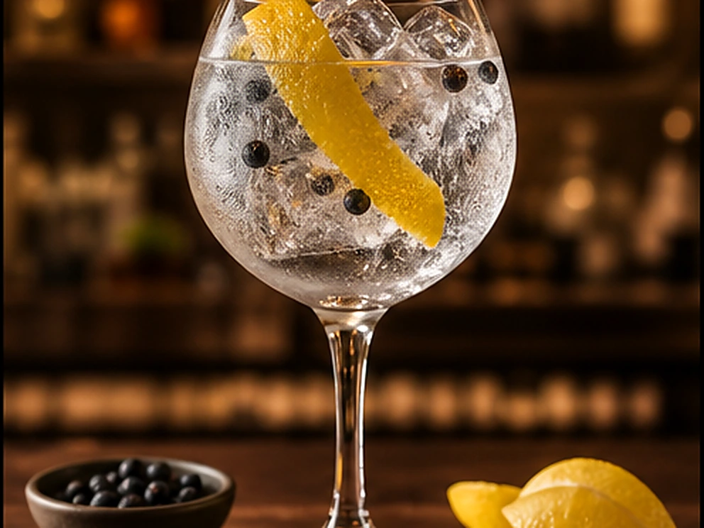 Gin Tônica servido no Restaurante Dona Rê
