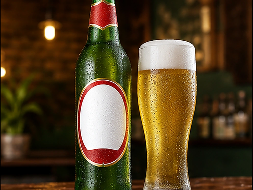 Heineken servido no Restaurante Dona Rê