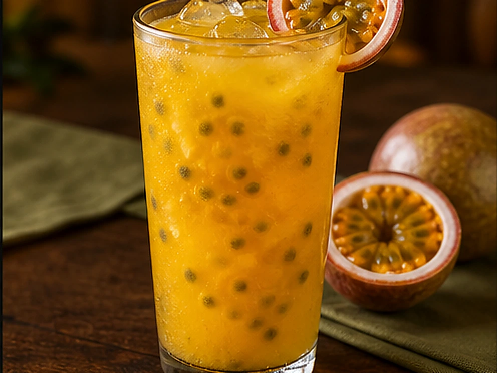 Suco de Polpa servido no Restaurante Dona Rê